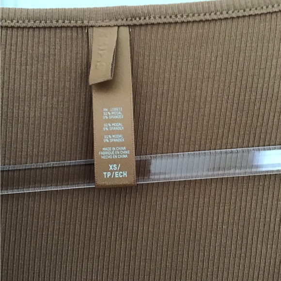 SKIMS Soft Lounge Long Sleeve Dress | Brown/Orange | Size XS - Picture 7 of 7